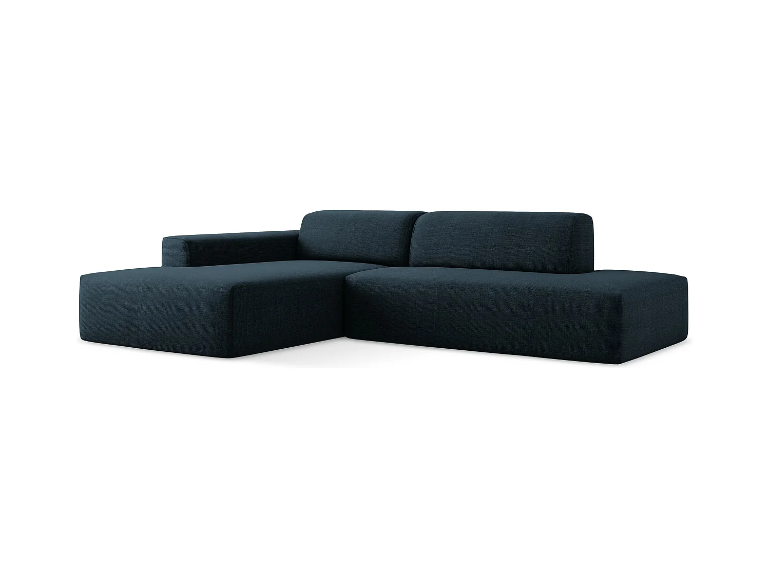 3-Sitzer Modulares Ecksofa - Ecke Rechts - Strukturstoff - Königsblau - KELI
