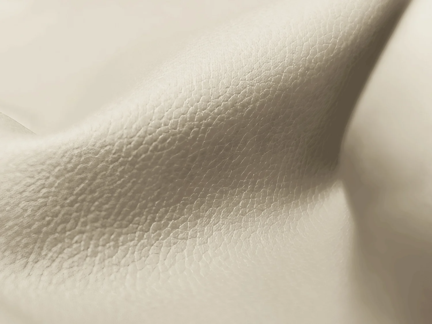 Modulaire hoekbank links van lichtbeige kunstleer - ALOHA