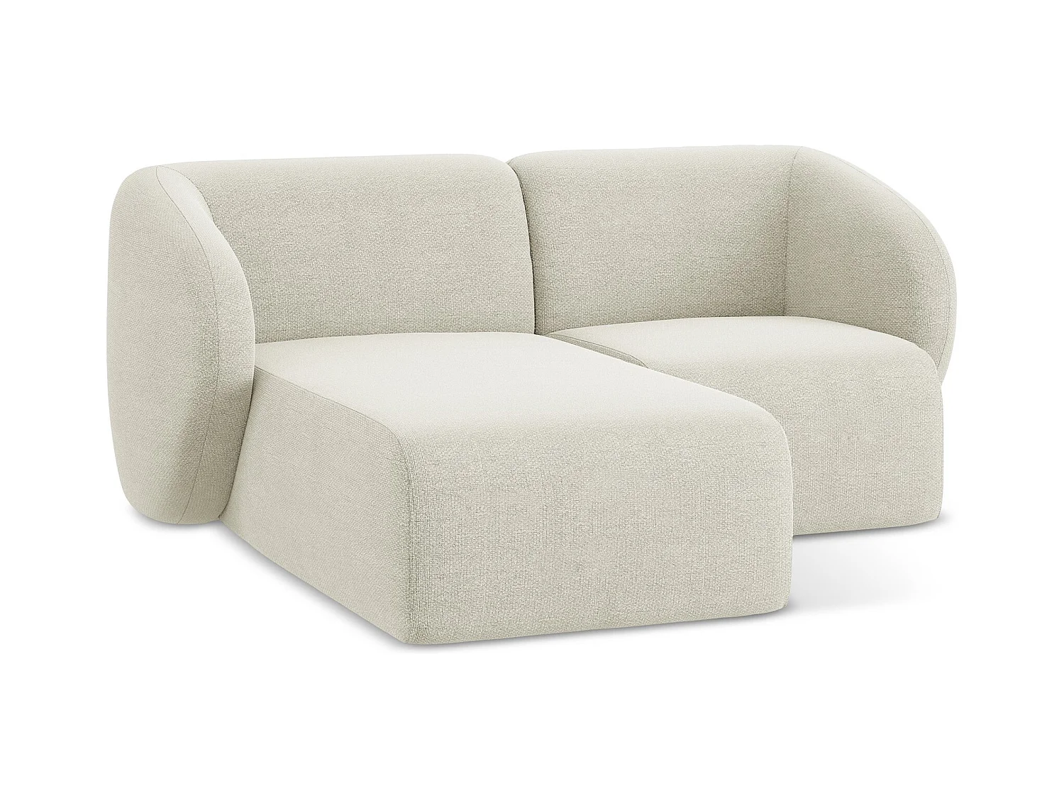 2,5-Sitzer Modulares Ecksofa - Ecke Links - Bouclé - Sand - LANI
