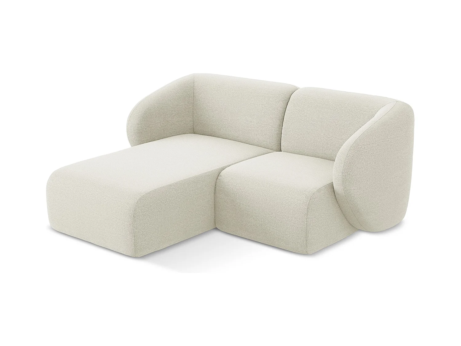 2,5-Sitzer Modulares Ecksofa - Ecke Links - Bouclé - Sand - LANI