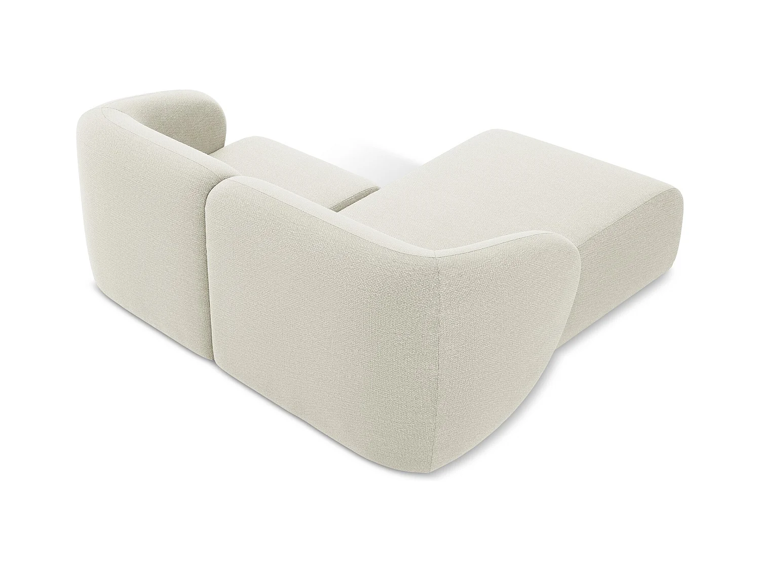 2,5-Sitzer Modulares Ecksofa - Ecke Links - Bouclé - Sand - LANI