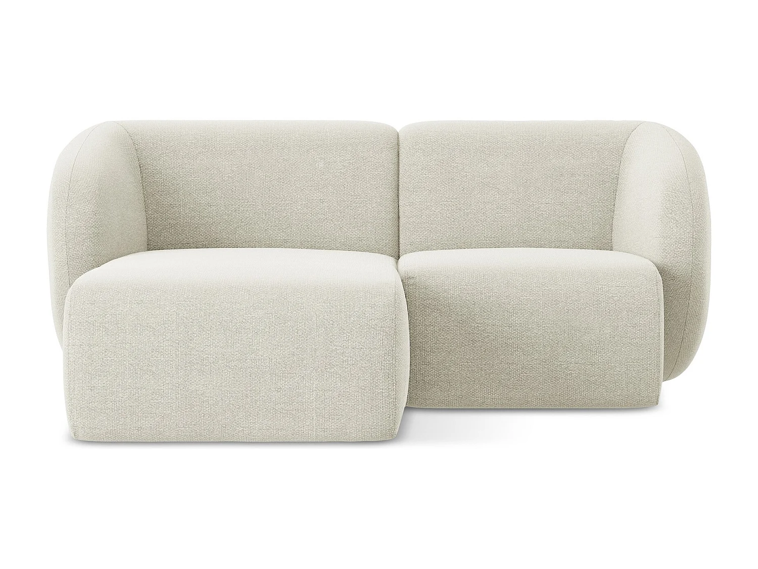 Modulaire hoekbank links van zand bouclé - LANI