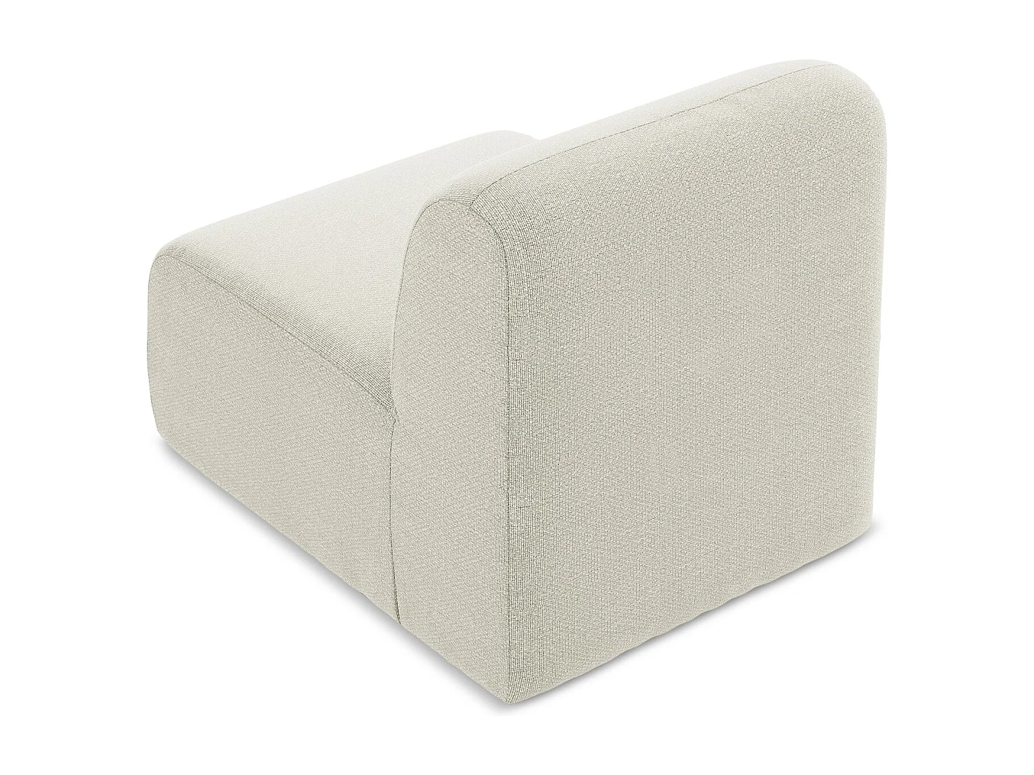 Fauteuil pour canapé modulable en tissu bouclette - sable - LANI