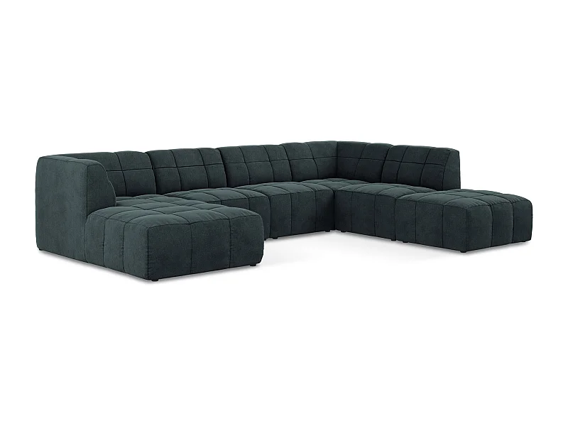 Große Wohnlandschaft - - Samt - Marine - ALOHA