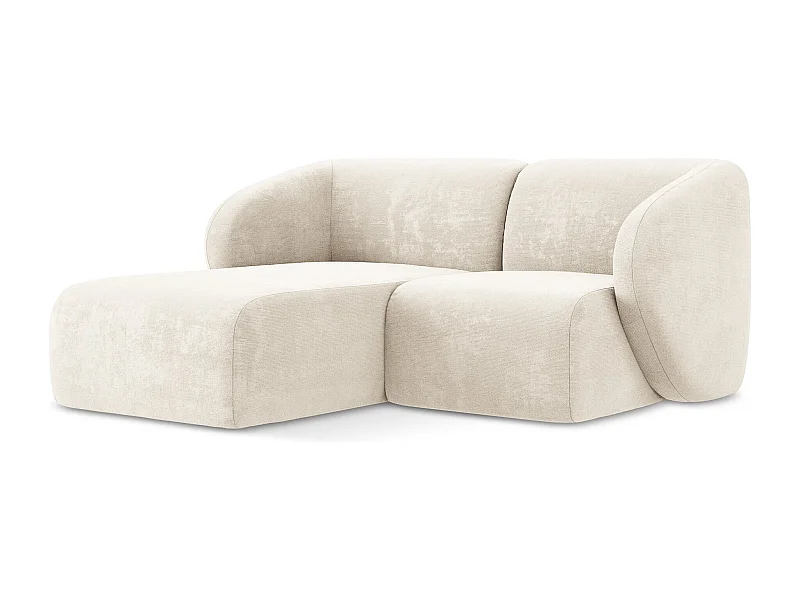 2,5-Sitzer Modulares Ecksofa - Ecke Links - Chenille - Hell beige - LANI