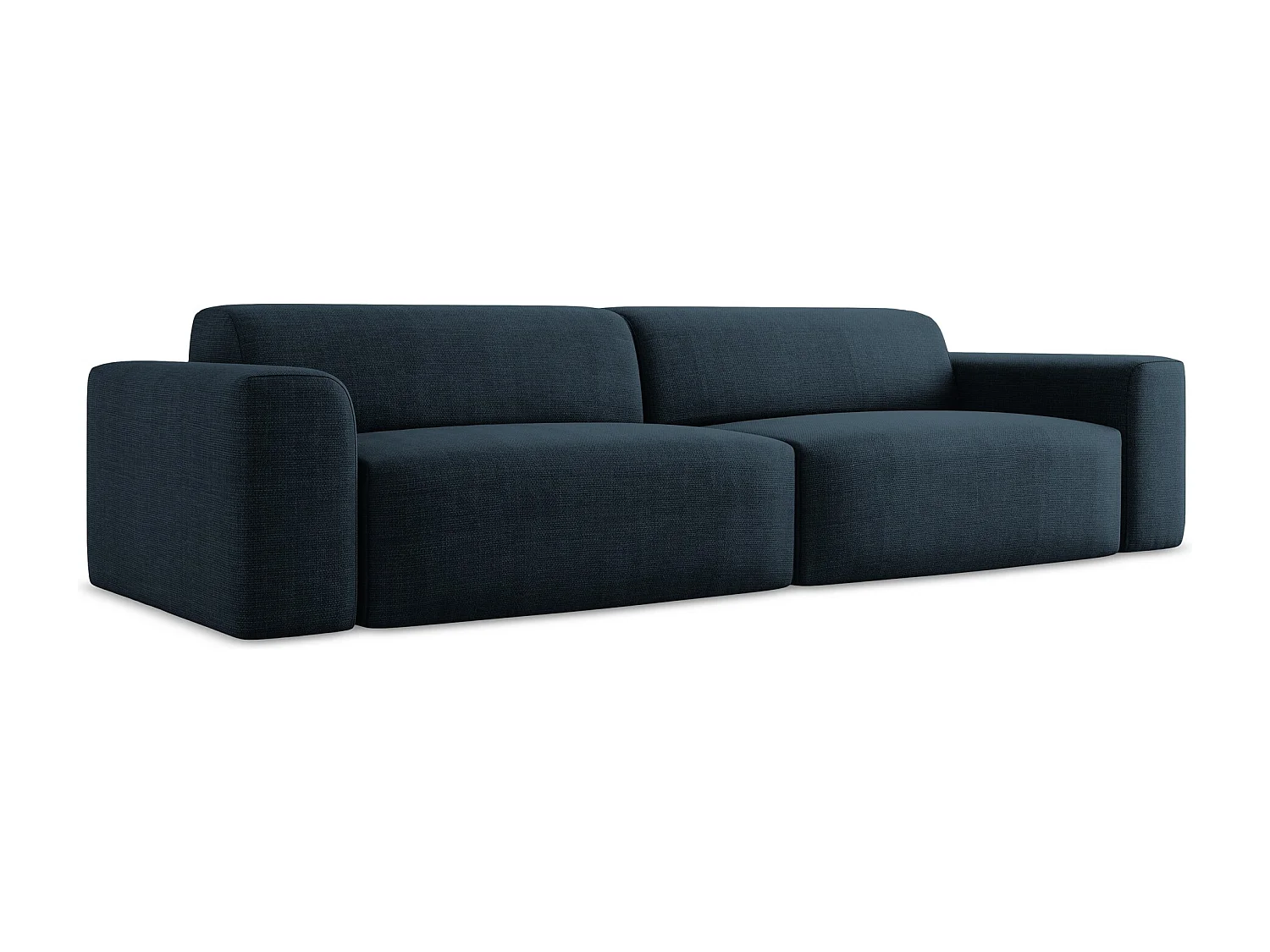 Modulares 4-Sitzer Sofa - - Strukturstoff - Königsblau - KELI