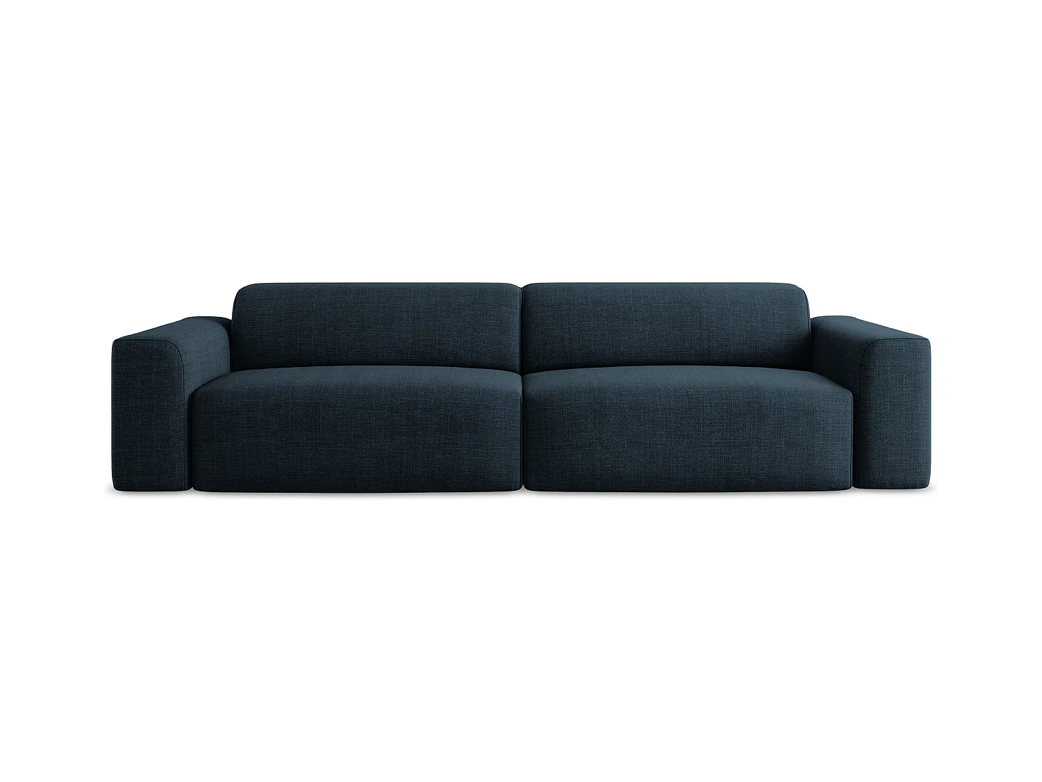 Modulares 4-Sitzer Sofa - - Strukturstoff - Königsblau - KELI