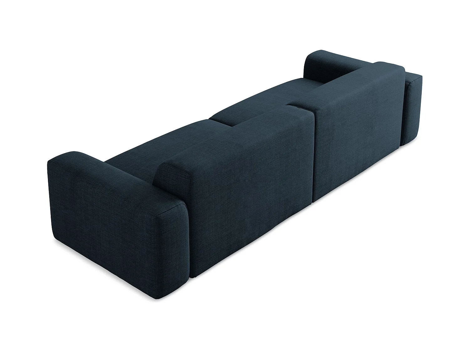 Modulares 4-Sitzer Sofa - - Strukturstoff - Königsblau - KELI