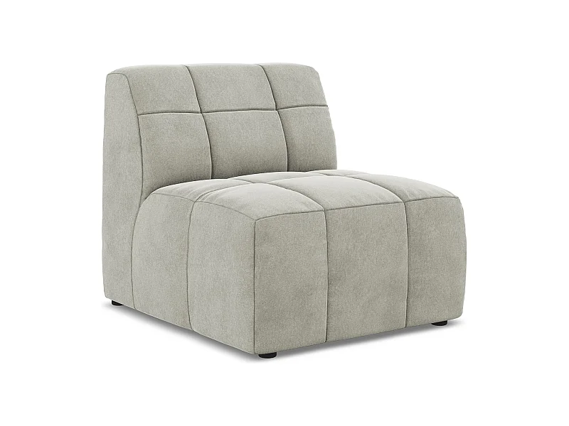 Modular - Mittelsofa - Samt - Hellgrau - ALOHA