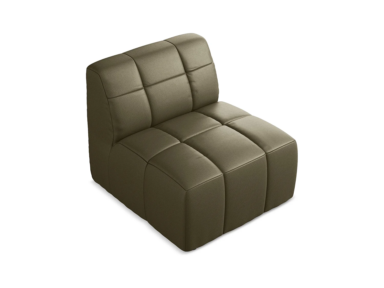 Modular - Mittelsofa - Kunstleder - Olive - ALOHA