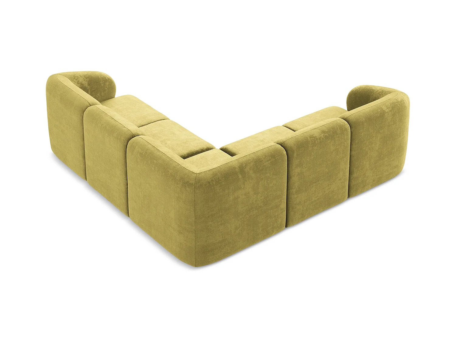 Modulares Ecksofa - - Chenille - Limettengrün - LANI