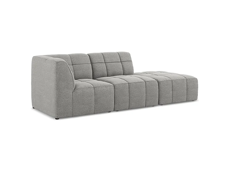 3-Sitzer Modulares Ecksofa - Ecke Rechts - Bouclé - Hellgrau - ALOHA