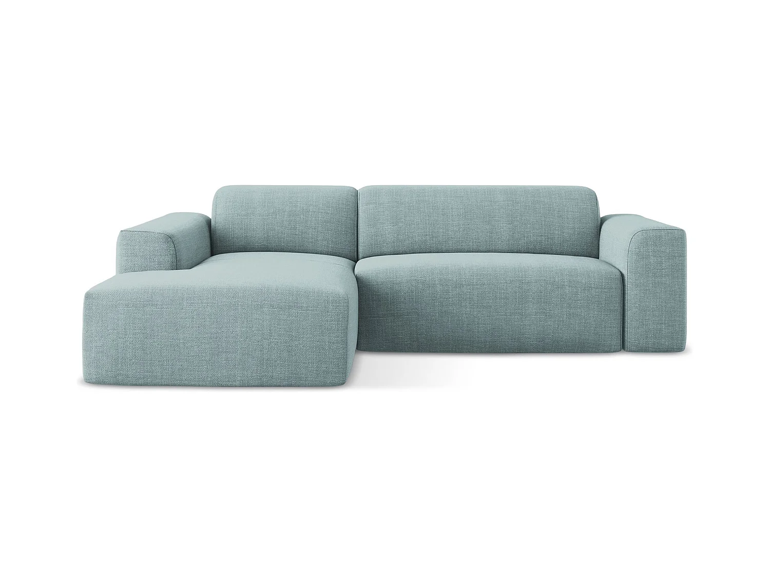 3-Sitzer Modulares Ecksofa - Ecke Links - Strukturstoff - Jeans - KELI