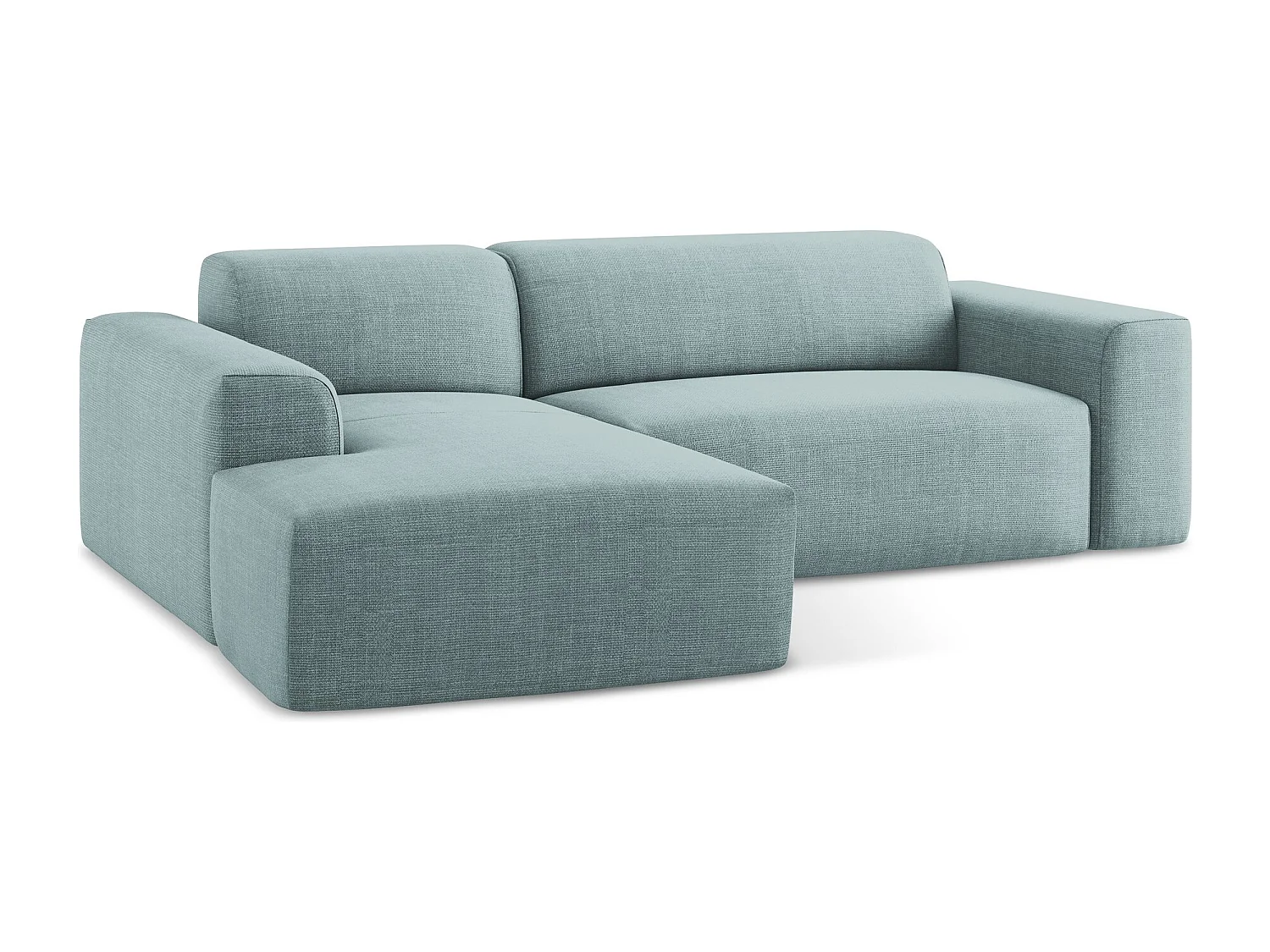 Modulaire hoekbank links van jeans textuurstof - KELI