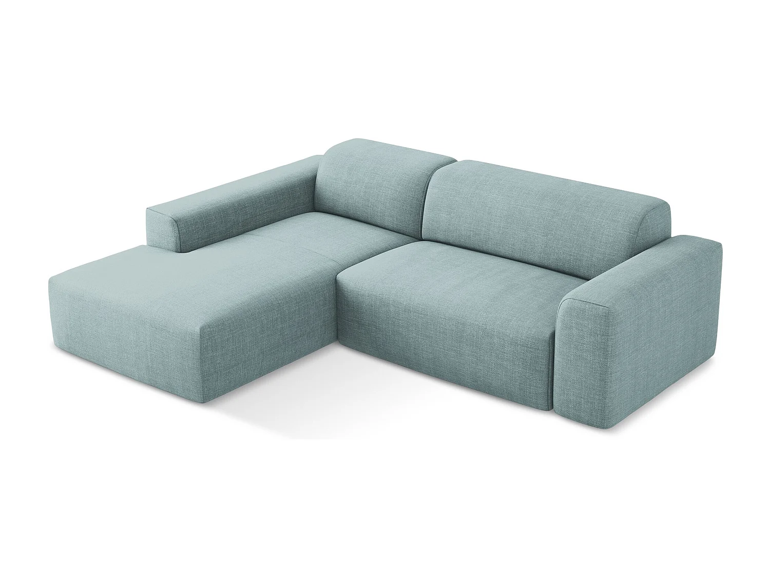 Modulaire hoekbank links van jeans textuurstof - KELI