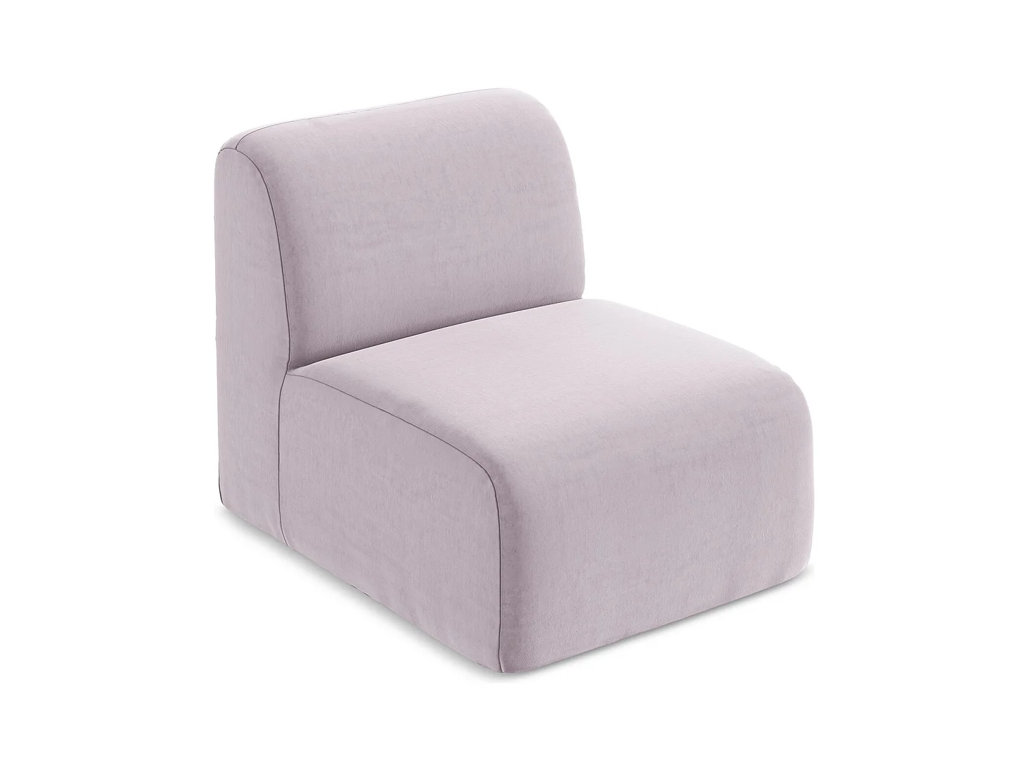 Fauteuil pour canapé modulable en velours - lavande - LANI