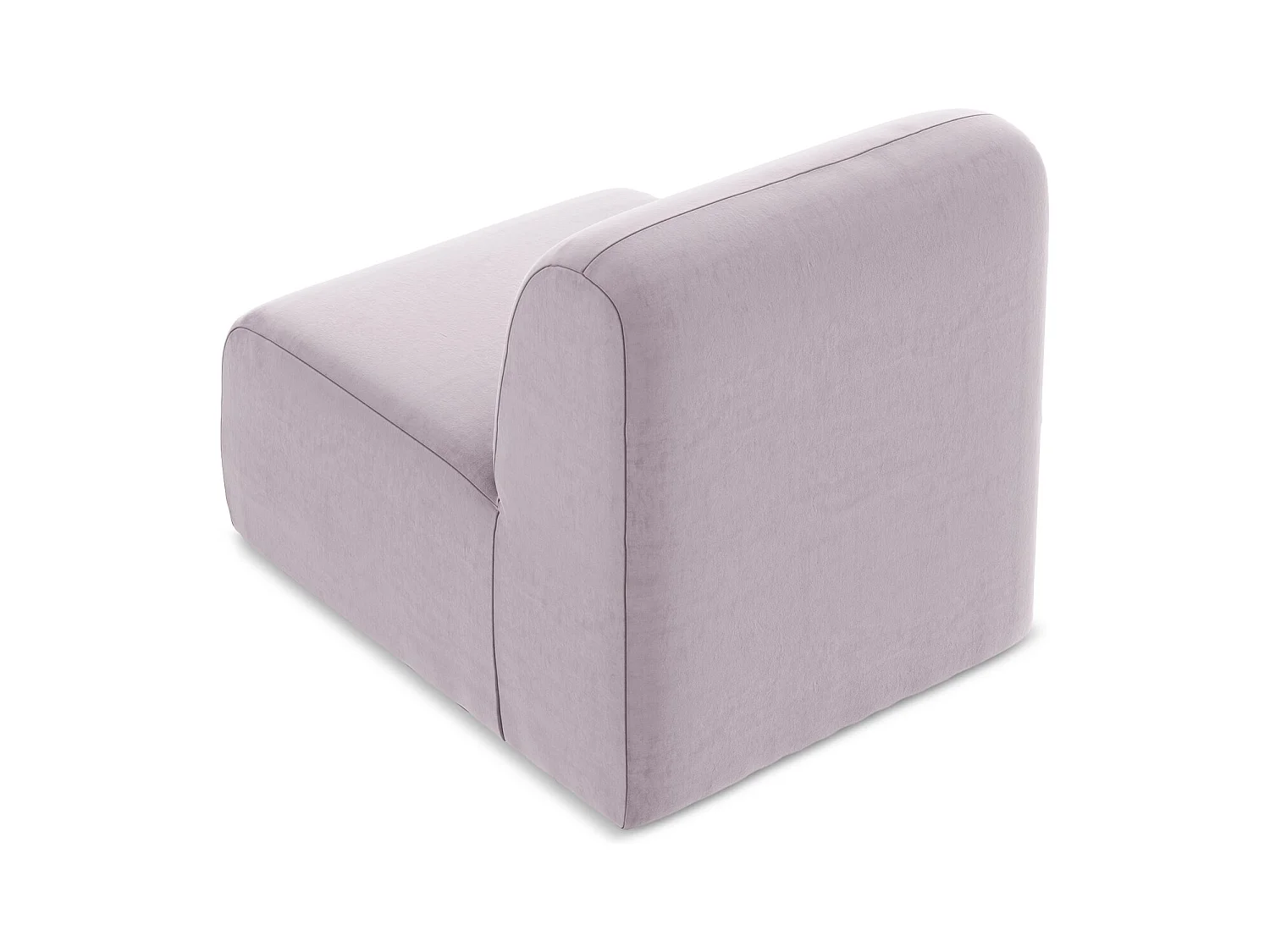Fauteuil pour canapé modulable en velours - lavande - LANI