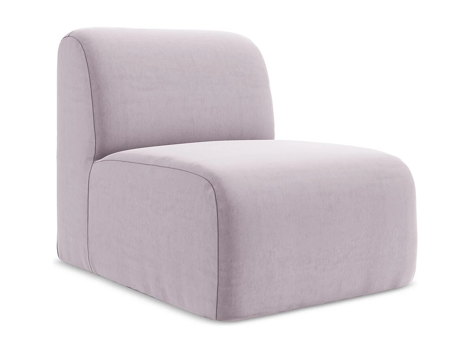 Fauteuil pour canapé modulable en velours - lavande - LANI