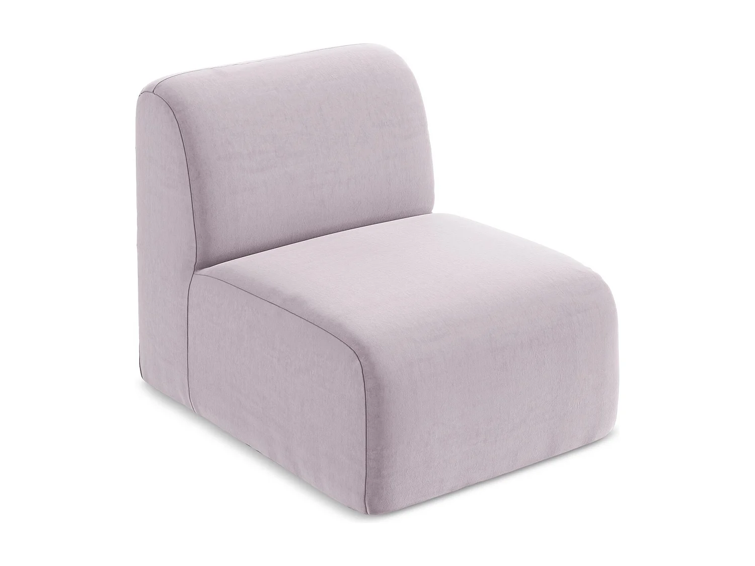 Fauteuil pour canapé modulable en velours - lavande - LANI