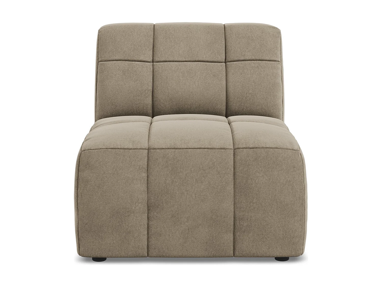Fauteuil pour canapé modulable en velours - beige - ALOHA