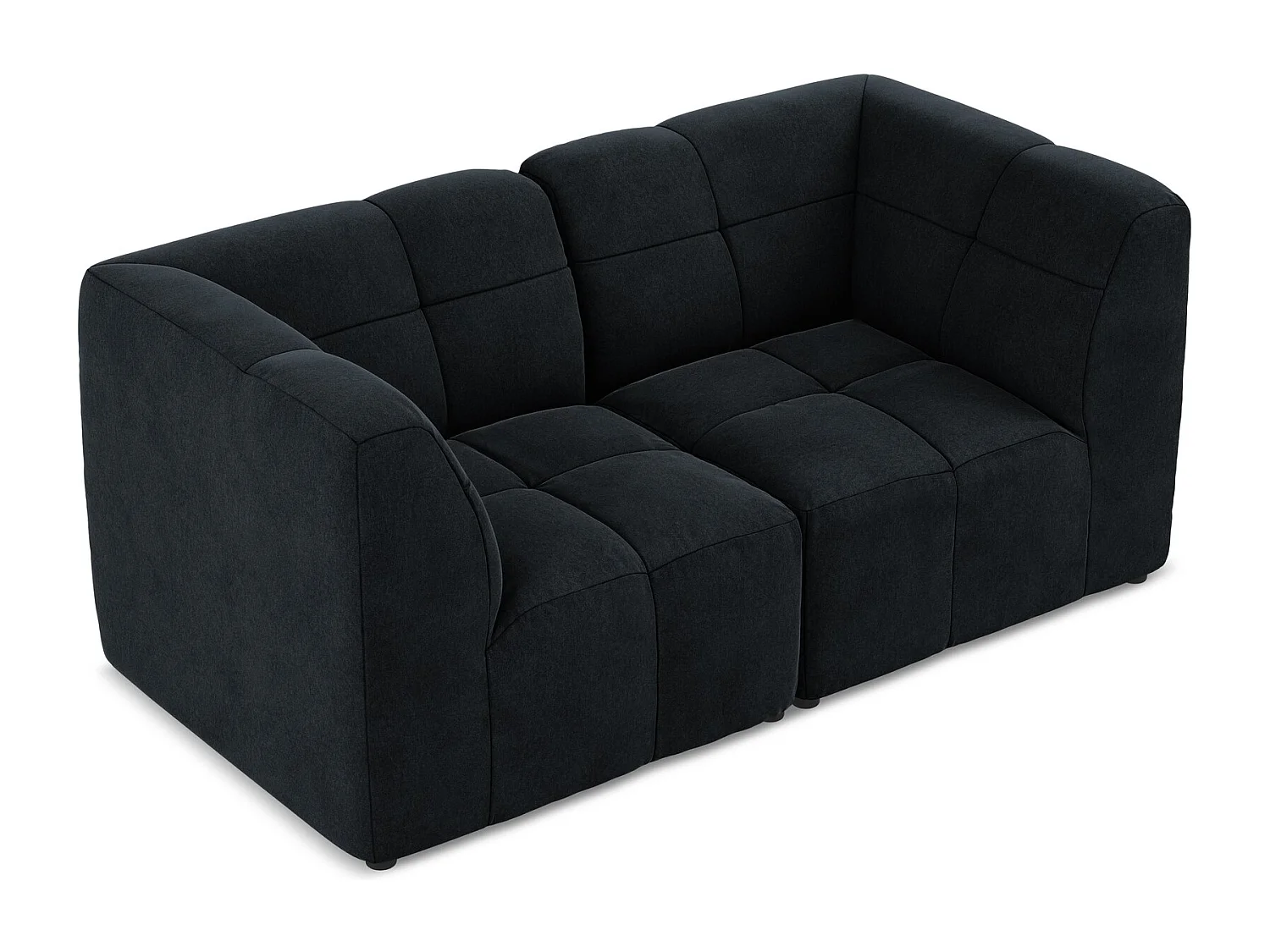 Tweezits modulaire bank van koningsblauw velours - ALOHA