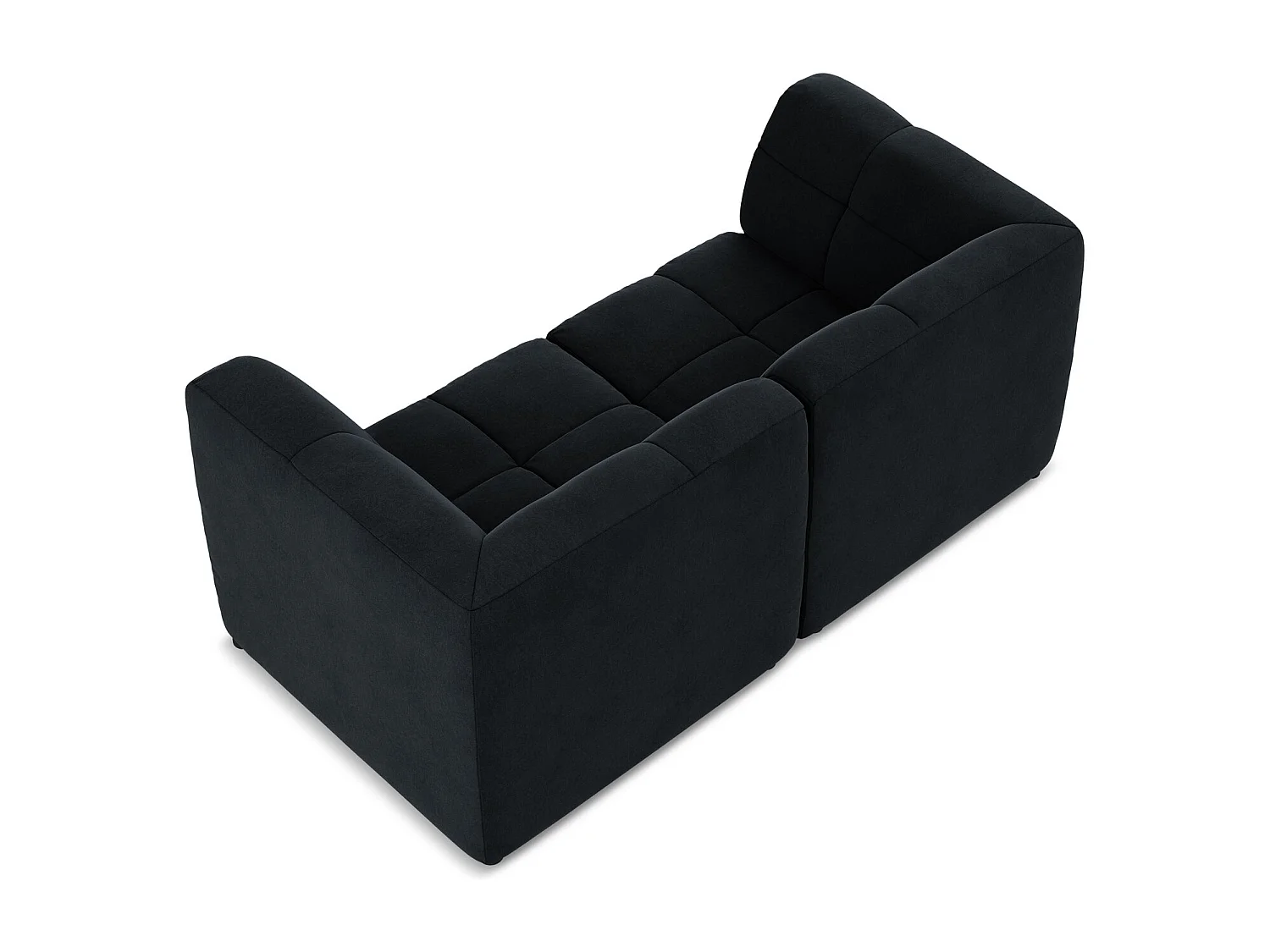 Tweezits modulaire bank van koningsblauw velours - ALOHA