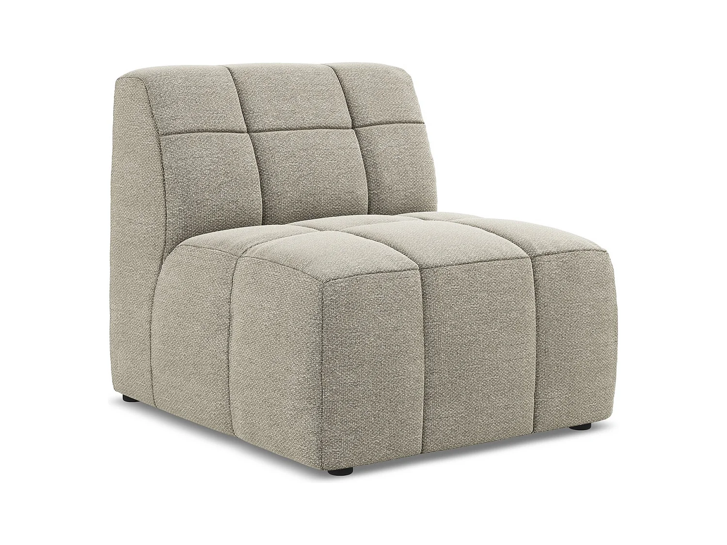 Bankmodule midden van taupe bouclé - ALOHA