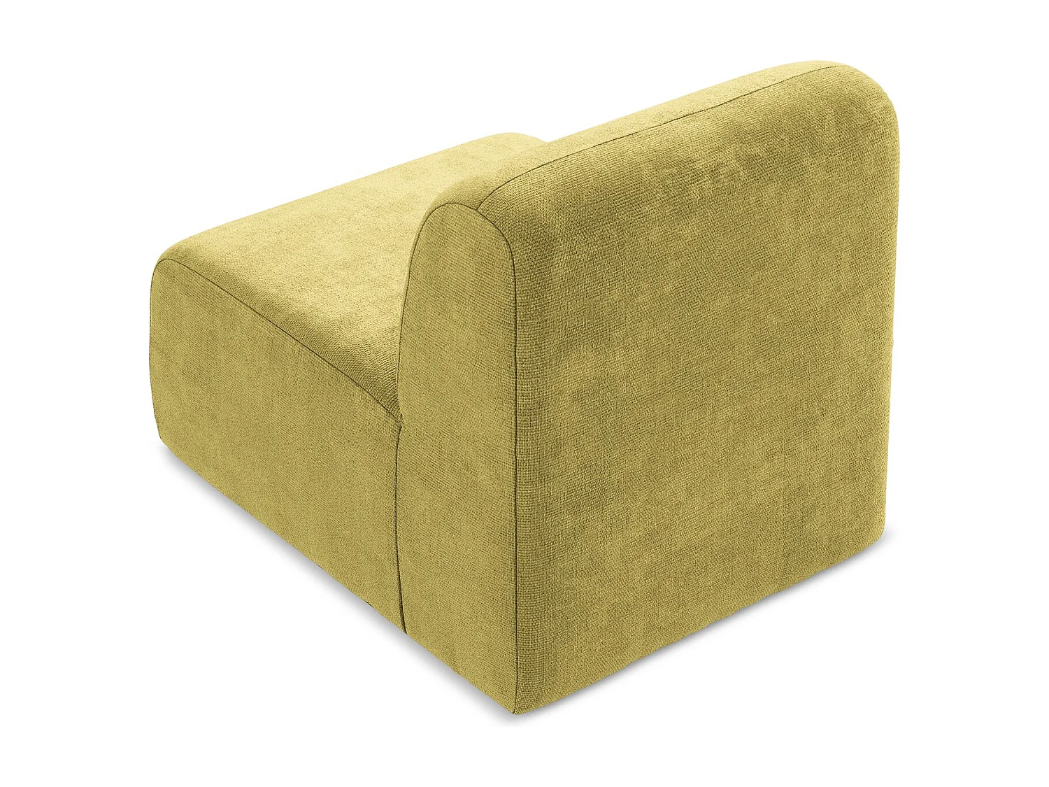 Fauteuil pour canapé modulable en tissu chenille - vert citron - LANI