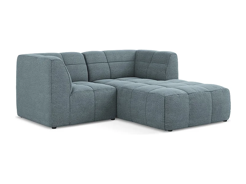 2,5-Sitzer Modulares Ecksofa - Ecke Rechts - Bouclé - Jeans - ALOHA