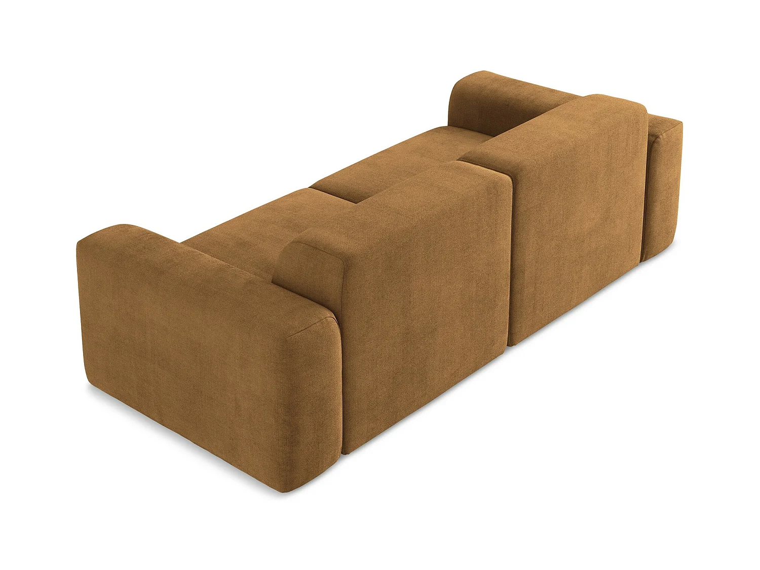 2-Sitzer Sofa - - Strukturstoff - Terrakotta - KELI
