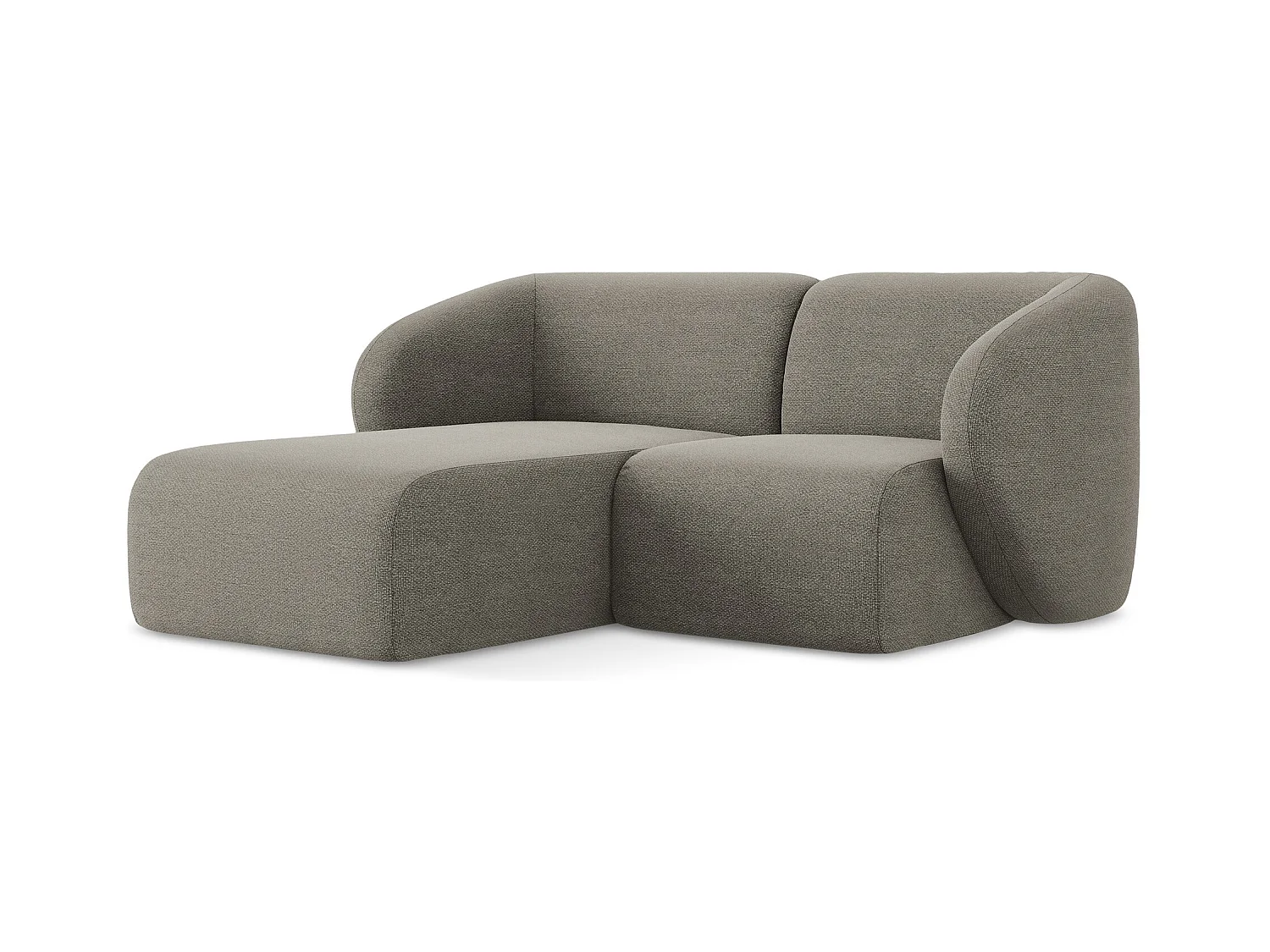 2,5-Sitzer Modulares Ecksofa - Ecke Links - Bouclé - Grau - LANI