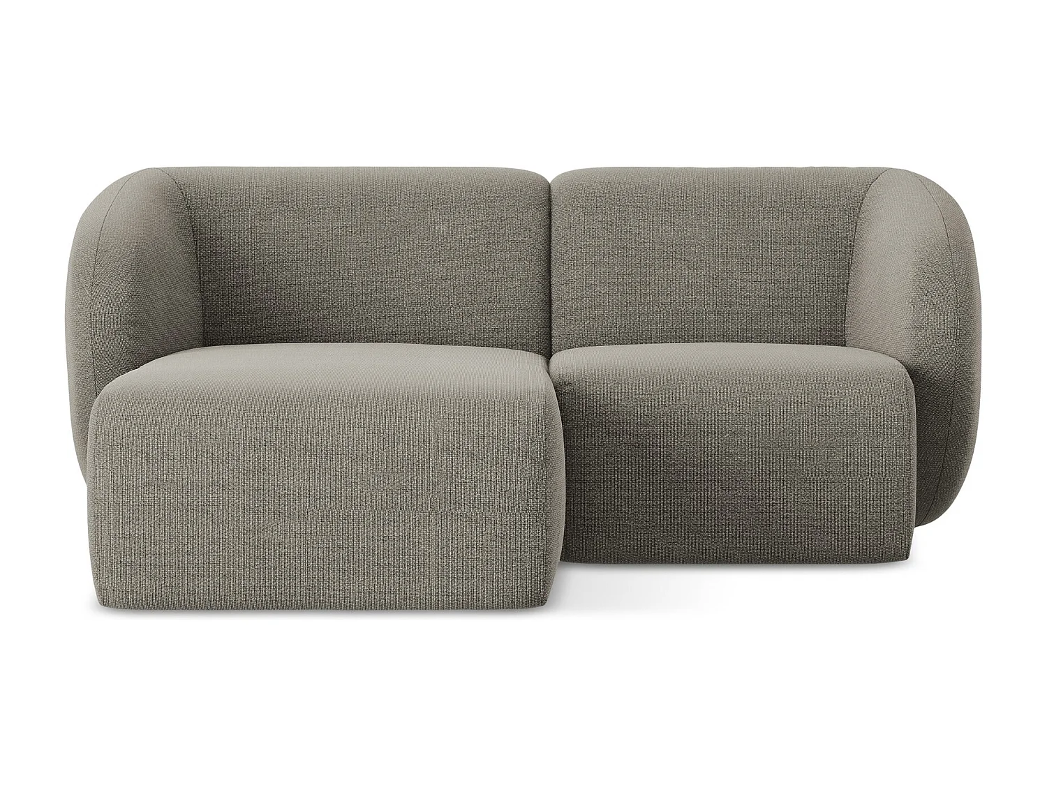 2,5-Sitzer Modulares Ecksofa - Ecke Links - Bouclé - Grau - LANI