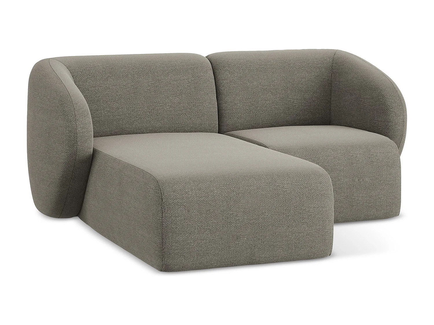 2,5-Sitzer Modulares Ecksofa - Ecke Links - Bouclé - Grau - LANI