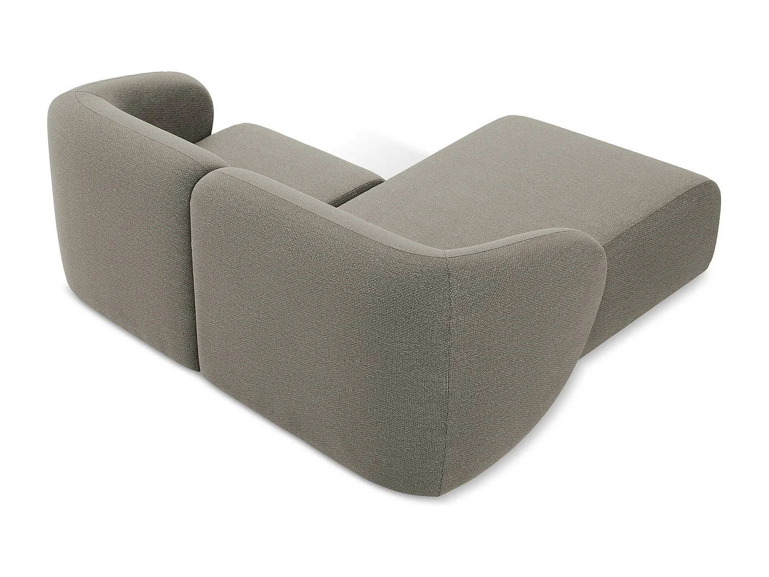 2,5-Sitzer Modulares Ecksofa - Ecke Links - Bouclé - Grau - LANI