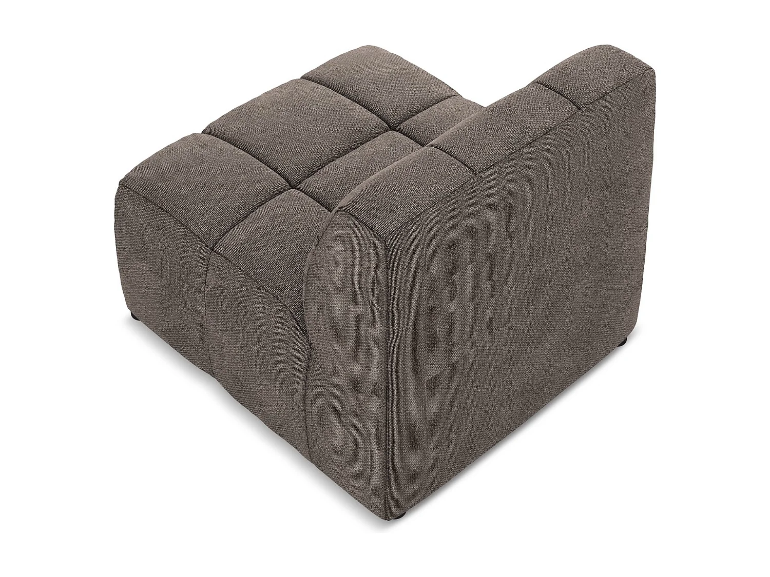 Fauteuil pour canapé modulable en tissu bouclette - choolat - ALOHA