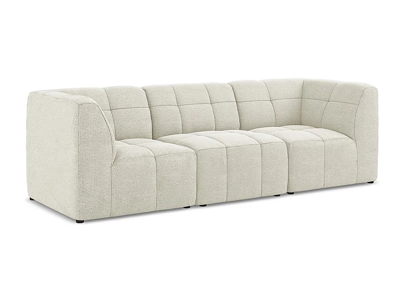 Driezits modulaire bank van zand bouclé - ALOHA