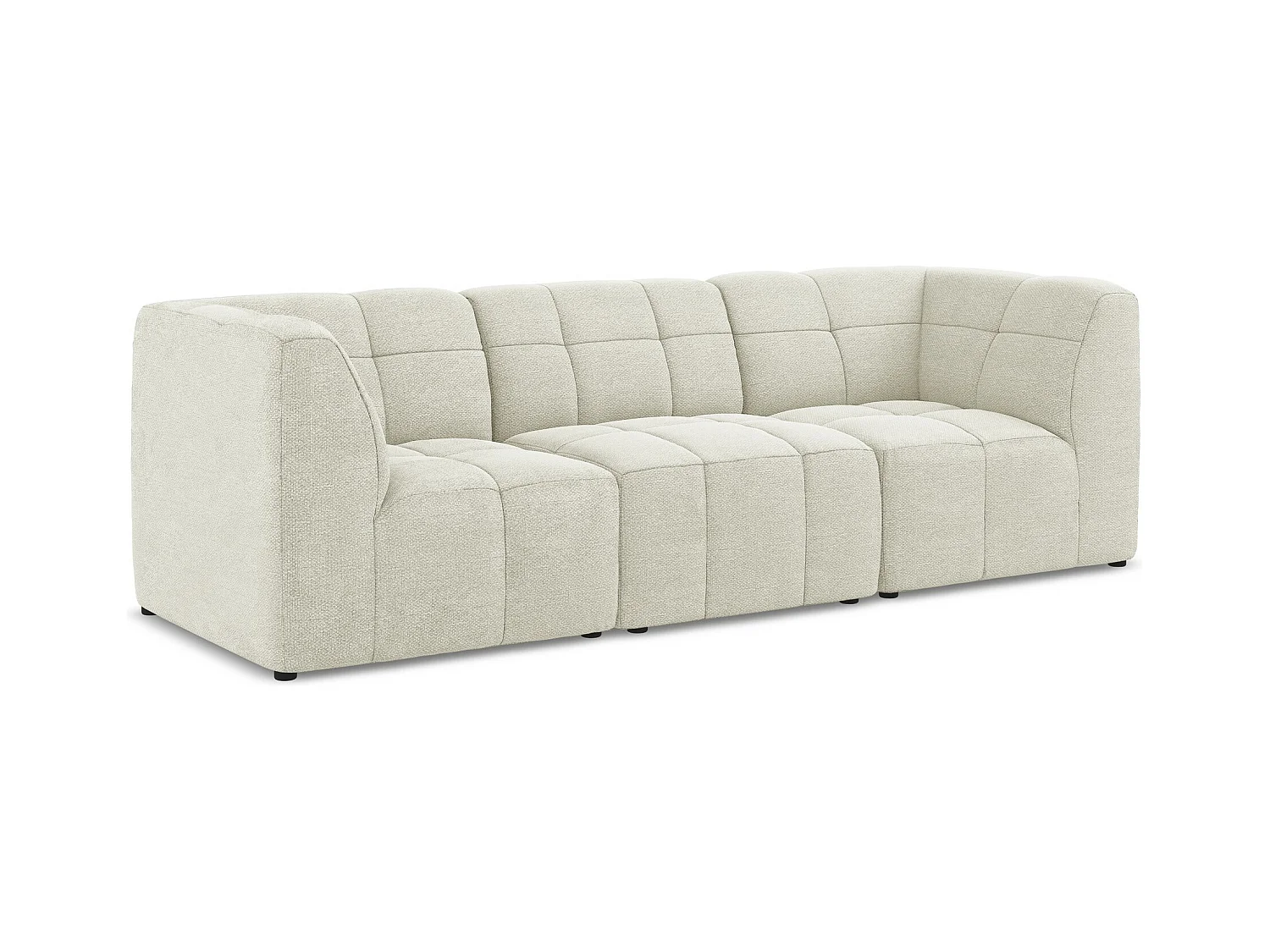 Modulares 3-Sitzer Sofa - - Bouclé - Sand - ALOHA