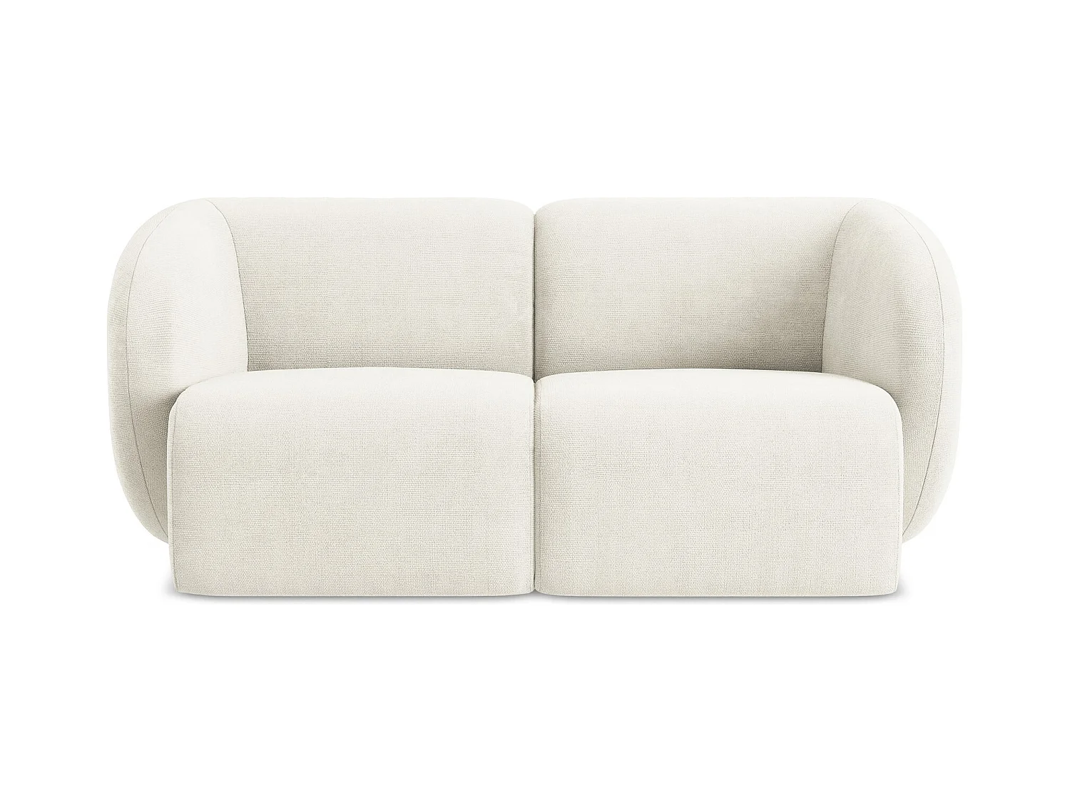 2-Sitzer Sofa - - Chenille - Weiß - LANI
