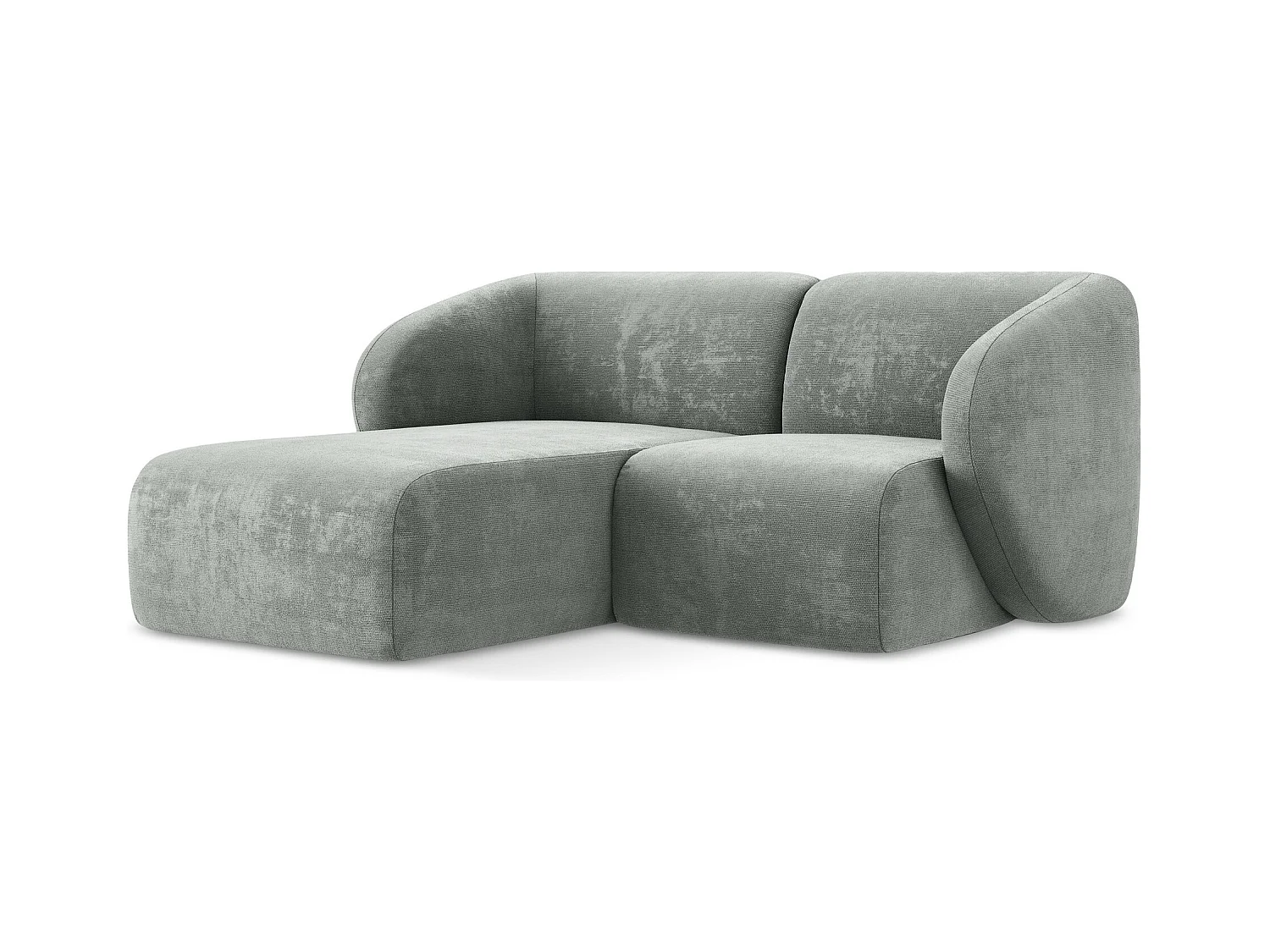 2,5-Sitzer Modulares Ecksofa - Ecke Links - Chenille - Grau - LANI