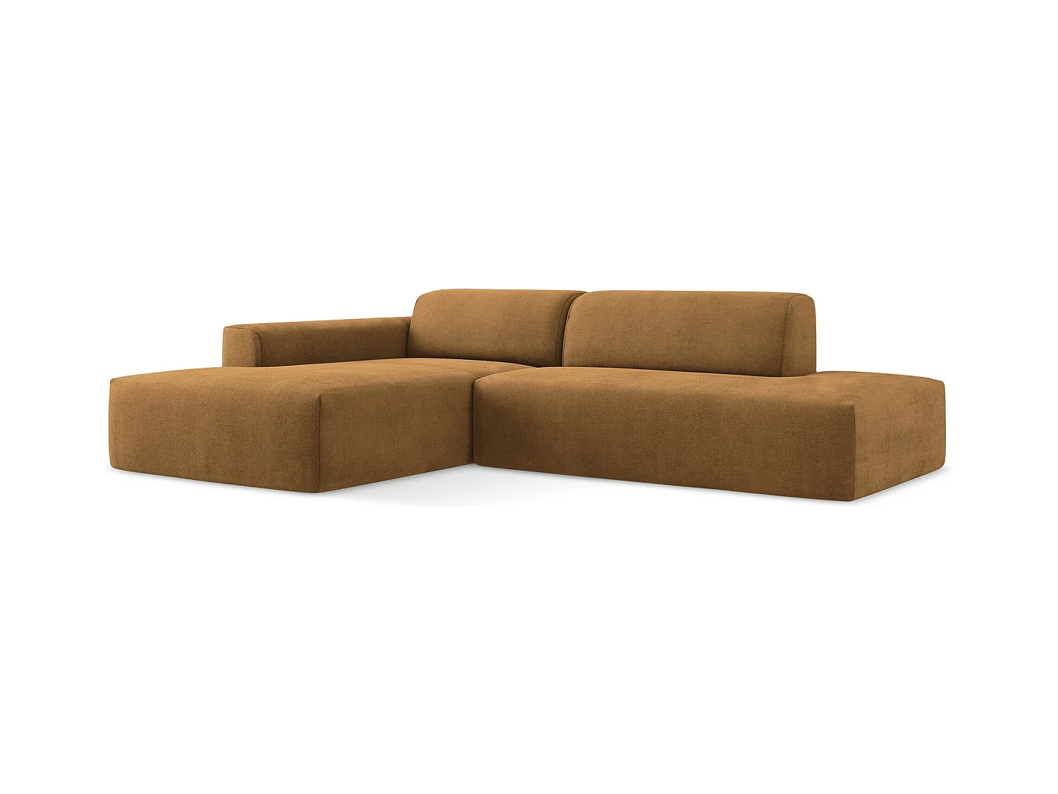 3-Sitzer Modulares Ecksofa - Ecke Rechts - Strukturstoff - Terrakotta - KELI