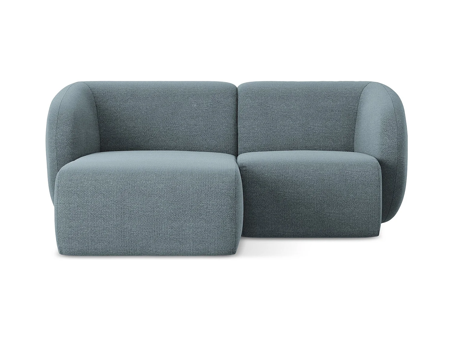 Modulaire hoekbank links van jeans bouclé - LANI