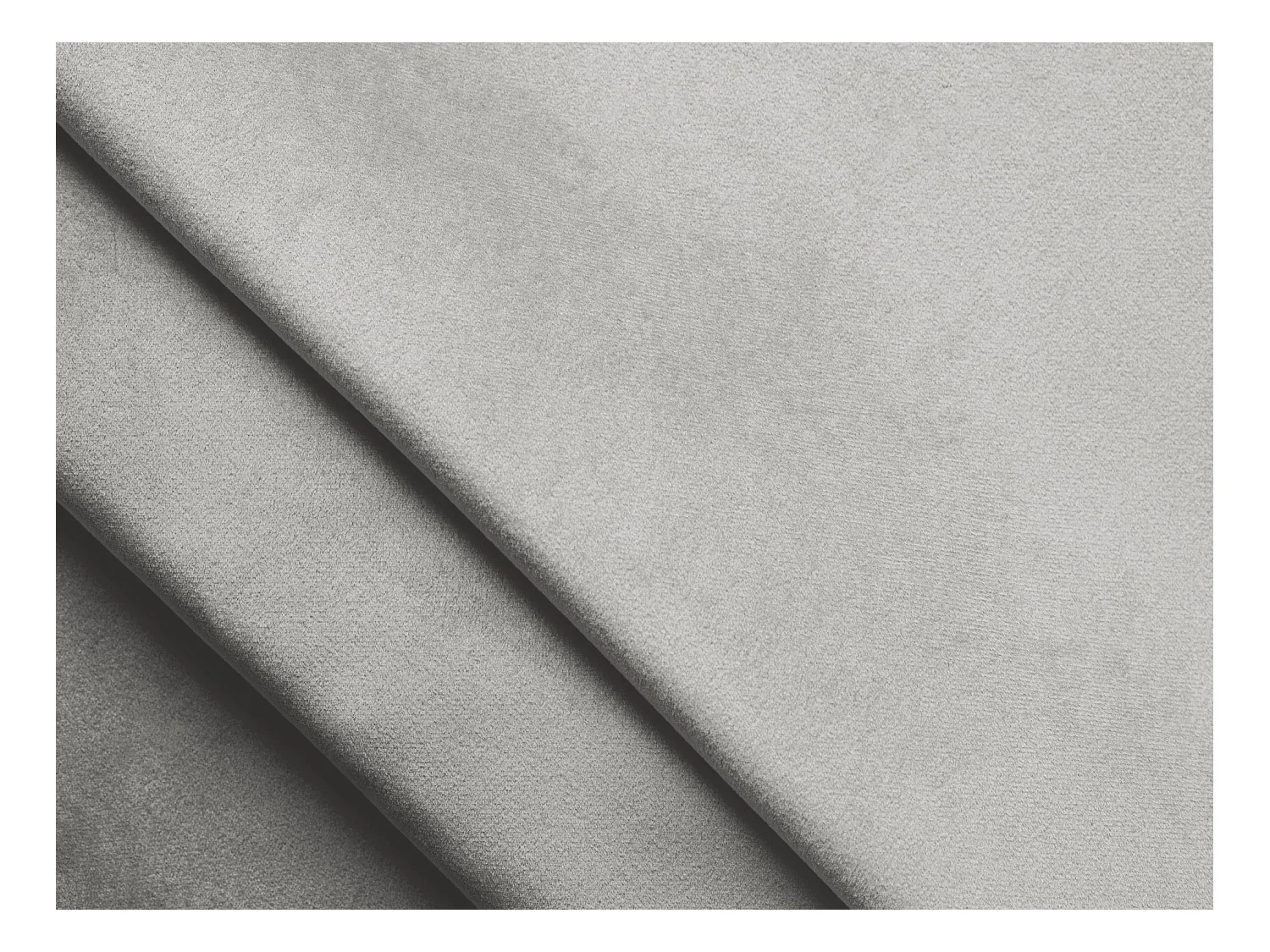 Große Wohnlandschaft - - Samt - Silber - LANI