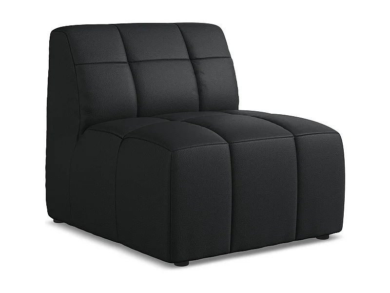 Modular - Mittelsofa - Kunstleder - Schwarz - ALOHA