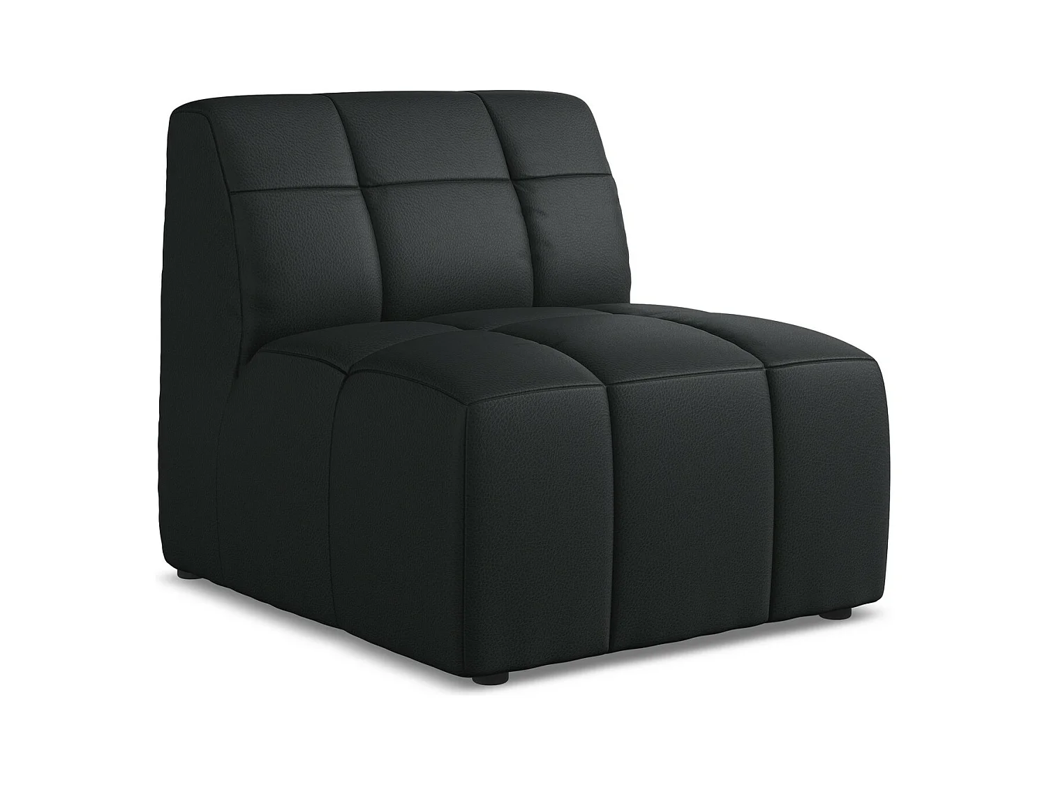 Modular - Mittelsofa - Kunstleder - Schwarz - ALOHA