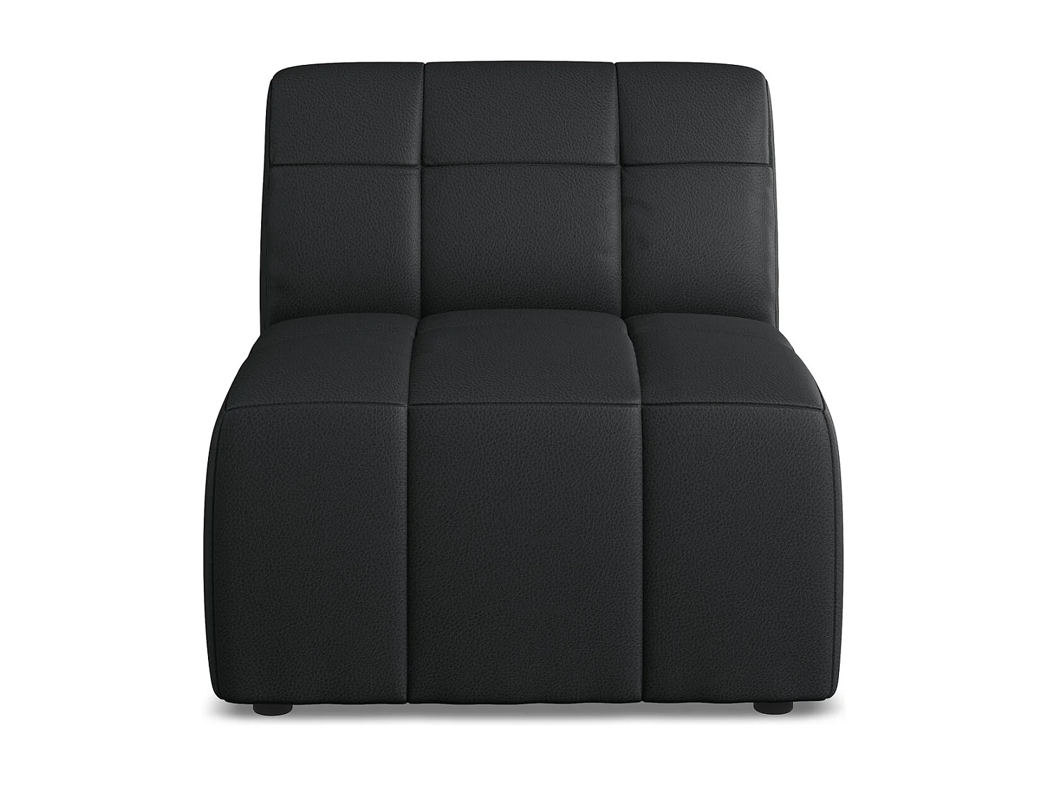 Modular - Mittelsofa - Kunstleder - Schwarz - ALOHA