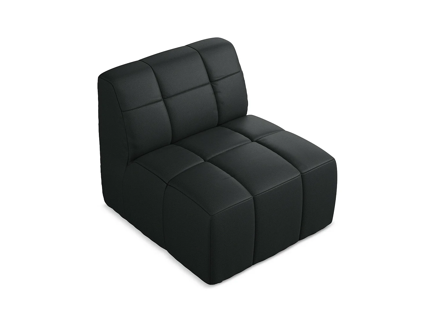 Modular - Mittelsofa - Kunstleder - Schwarz - ALOHA