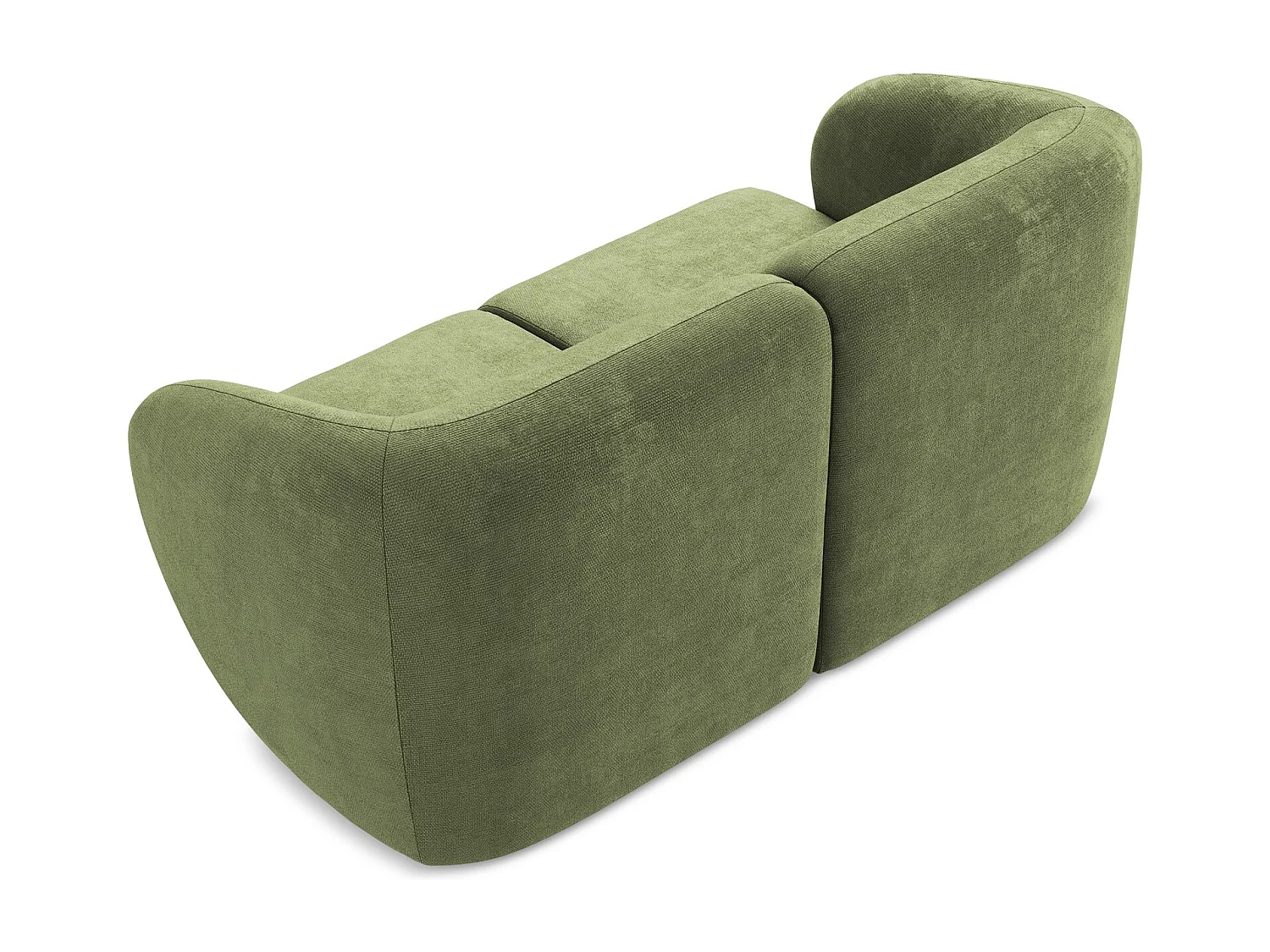 2-Sitzer Sofa - - Chenille - Grün - LANI