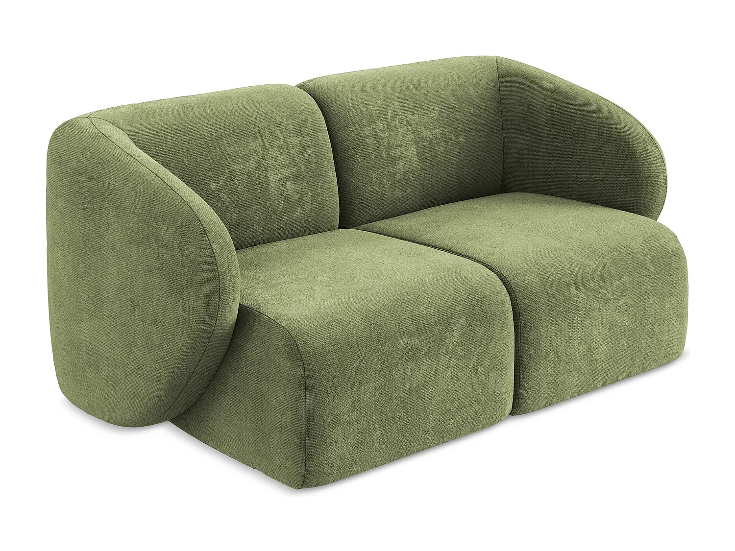 2-Sitzer Sofa - - Chenille - Grün - LANI