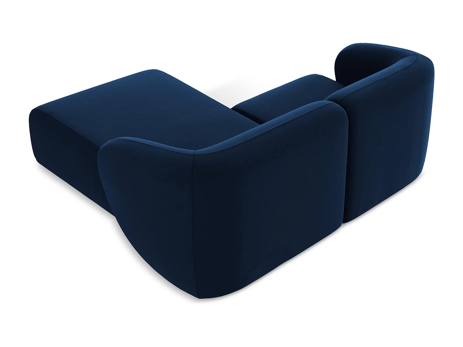 2,5-Sitzer Modulares Ecksofa - Ecke Rechts - Samt - Königsblau - LANI