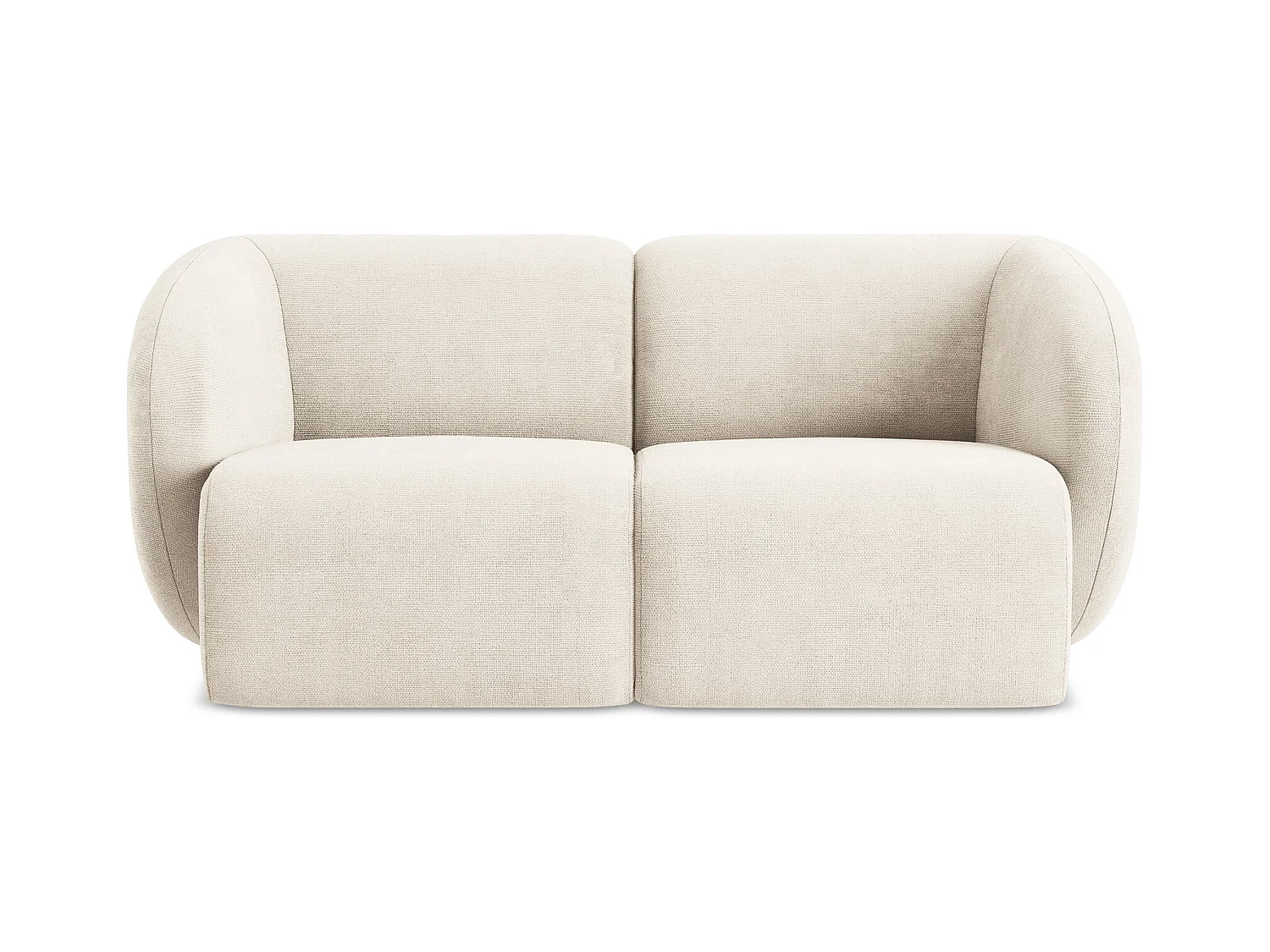 2-Sitzer Sofa - - Chenille - Hell beige - LANI